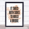 Both Sides Quote Print Watercolour Wall Art