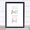 Cant Stop Thinking Rainbow Quote Print