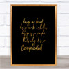 Design Can Be Art Quote Print Black & Gold Wall Art Picture