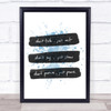 Don't Talk Act Inspirational Quote Print Blue Watercolour Poster