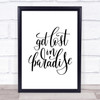 Get Lost In Paradise Quote Print Poster Typography Word Art Picture