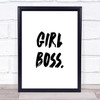 Girl Boss Bold Quote Print Poster Typography Word Art Picture