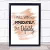 I Will Win Quote Print Watercolour Wall Art