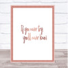 If You Never Try You'll Never Know Quote Print Wall Art