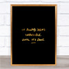 Impossible Until Its Done Quote Print Black & Gold Wall Art Picture