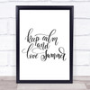 Keep Calm Love Summer Quote Print Poster Typography Word Art Picture