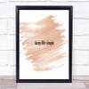 Keep Life Simple Quote Print Watercolour Wall Art