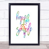 Life Simple Rainbow Quote Print