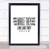 Live Like They Dream Quote Print Poster Typography Word Art Picture