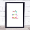 Monday New Week New Goals Rainbow Quote Print