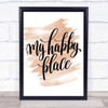 My Happy Place Quote Print Watercolour Wall Art