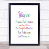 Nightmares Are Dreams Too Rainbow Quote Print