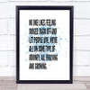 No One Likes Feeling Judged Inspirational Quote Print Blue Watercolour Poster