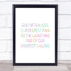 Our Deepest Pain Rainbow Quote Print