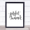 Perfect Summer Quote Print Poster Typography Word Art Picture