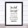 Should Never Regret Quote Print Poster Typography Word Art Picture