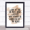 Side By Side Quote Print Watercolour Wall Art