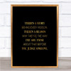 Story Behind Every Person Quote Print Black & Gold Wall Art Picture