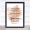 Strong Been Weak Quote Print Watercolour Wall Art