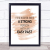 Strong Person Quote Print Watercolour Wall Art