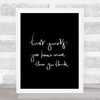 Trust Yourself Quote Print Black & White