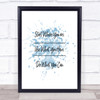 Use What You Have Inspirational Quote Print Blue Watercolour Poster