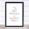 Who You Are Rainbow Quote Print