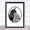 Wild Unicorn Stay Quote Print Poster Typography Word Art Picture