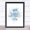 Worked For Success Inspirational Quote Print Blue Watercolour Poster