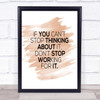 Working For It Quote Print Watercolour Wall Art