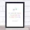 You Alone Rainbow Quote Print