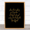Match Her Effort Quote Print Black & Gold Wall Art Picture