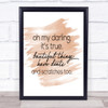 Oh My Darling Quote Print Watercolour Wall Art