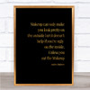 Audrey Hepburn Pretty Outside Quote Print Black & Gold Wall Art Picture