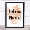 Watercolour Lion King Hakuna Matata Quote Print