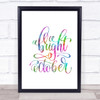 Bright October Rainbow Quote Print
