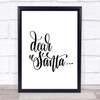 Christmas Dear Santa Quote Print Poster Typography Word Art Picture