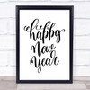 Christmas Happy New Year Quote Print Poster Typography Word Art Picture