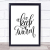Christmas Keep Warm Quote Print Poster Typography Word Art Picture