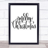 Christmas Merry Xmas Quote Print Poster Typography Word Art Picture