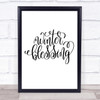 Christmas Winter Blessing Quote Print Poster Typography Word Art Picture