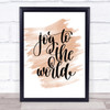 Joy To The World Quote Print Watercolour Wall Art