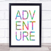 Rainbow Adventure Quote Wall Art Print