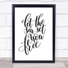 Let The Sea Set You Free Quote Print Poster Typography Word Art Picture