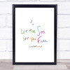 Sea Set Free Rainbow Quote Print