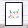 Summer Adventure Rainbow Quote Print