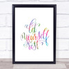 Let Yourself Rest Rainbow Quote Print