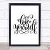 Love Yourself Swirl Quote Print Poster Typography Word Art Picture