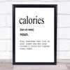 Word Definition Calories Quote Print Poster Typography Word Art Picture