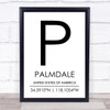 Palmdale United States Of America Coordinates Travel Quote Print